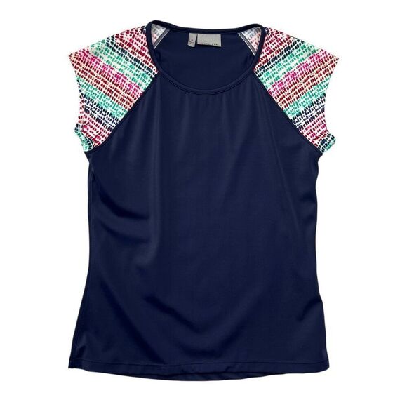 Athleta Women's Size Medium Moxie Blue Surfing Tee - Picture 1 of 10